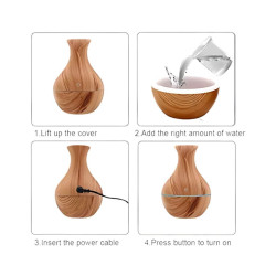 Humidificador Simil Madera Vaporizador