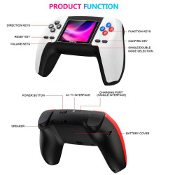 Consola De Juegos Portátil Retro P5 520 Juegos Y Soporte Pantalla A Color Rojo