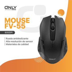 Mouse con cable FV-55 ¡Potencia y estilo en tu escritorio!