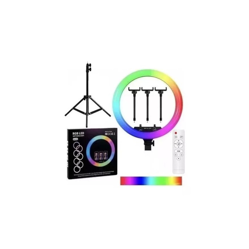 Aro led 10 luz RBG c/tripode 2.1mts