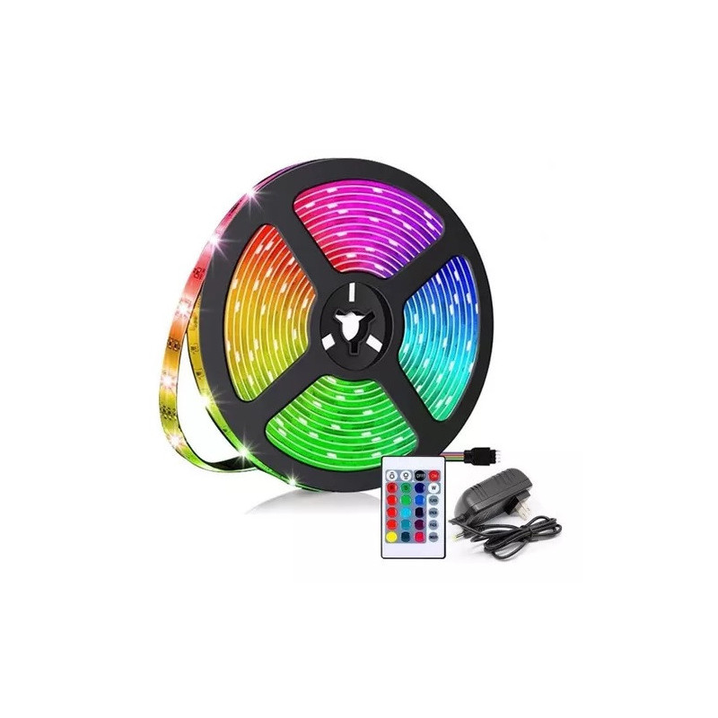 KIT TIRA LED CHICA 2835 TIME – 5 METROS – CONTROL REMOTO LISTA PARA USAR