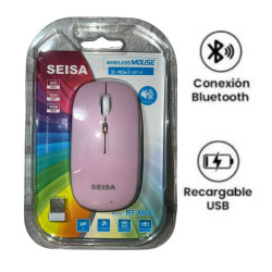 MOUSE INALAMBRICO SEISA 2.4 GHZ + BLUETOOTH A BATERIA RECARGABLE