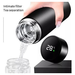 Botella Térmica 500ml Con Indicador De Temperatura Led