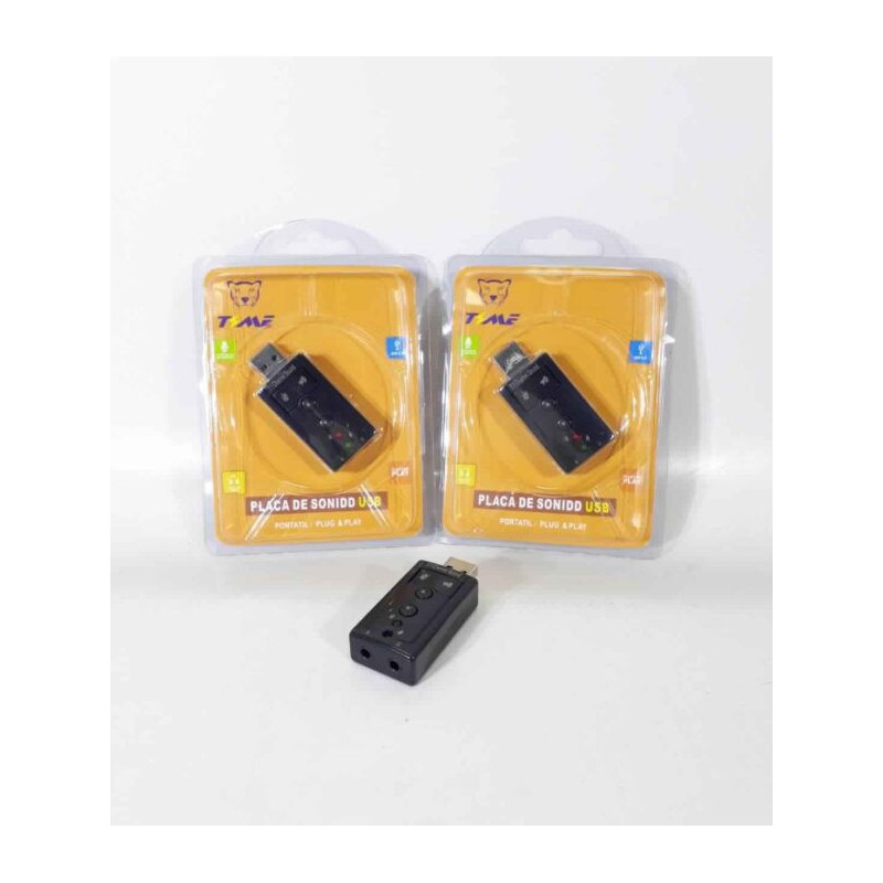 PLACA DE SONIDO USB TIME 7.1 CON BOTONES