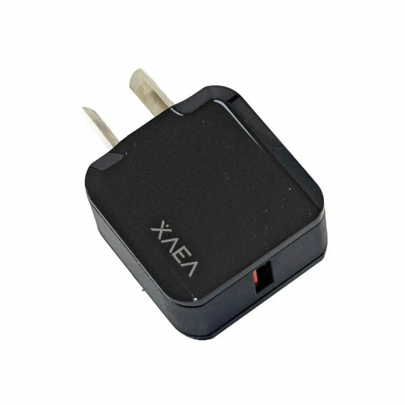 CARGADOR XAEA 9V – 27W 1 USB + CABLE TIPO C – NEGRO