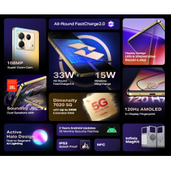 INFINIX NOTE 40 5G 8 + 256G MAGPAD FUNDA Templado