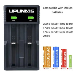 Cargador De Batería 18650, Batería Doble A Usb C Dual